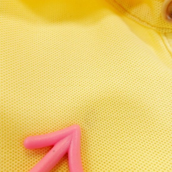 BANANA‎ REPUBLIC Polo Shirt Mens SMALL Yellow Butter Pique Knit Golf Classic - Picture 7 of 11
